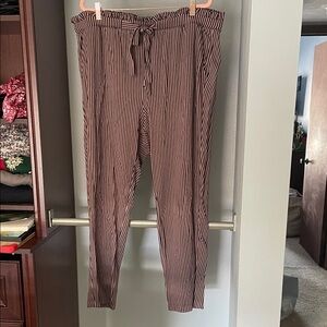 Torrid Black and Tan Striped Trousers